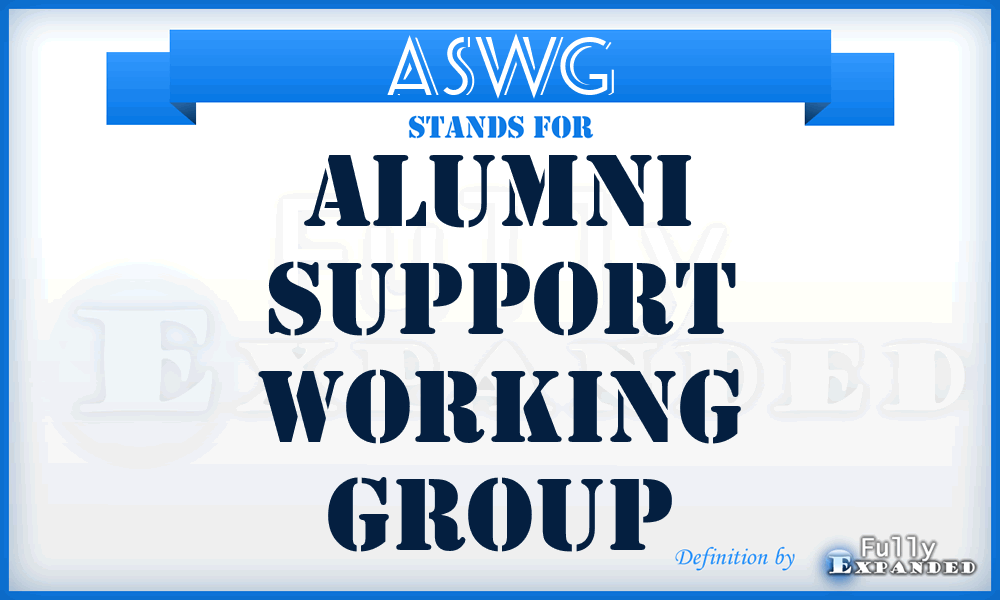 ASWG - Alumni Support Working Group