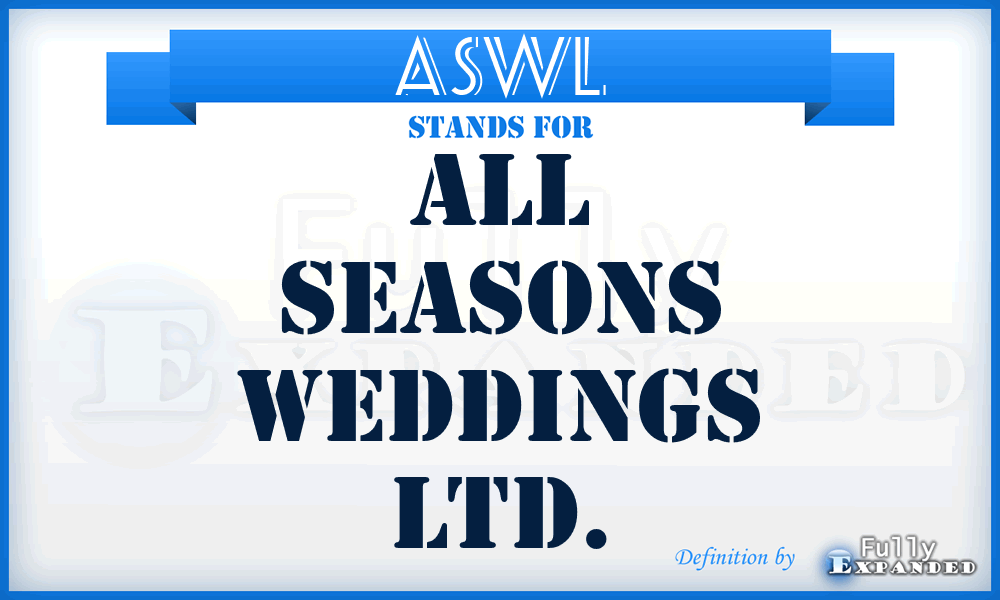 ASWL - All Seasons Weddings Ltd.