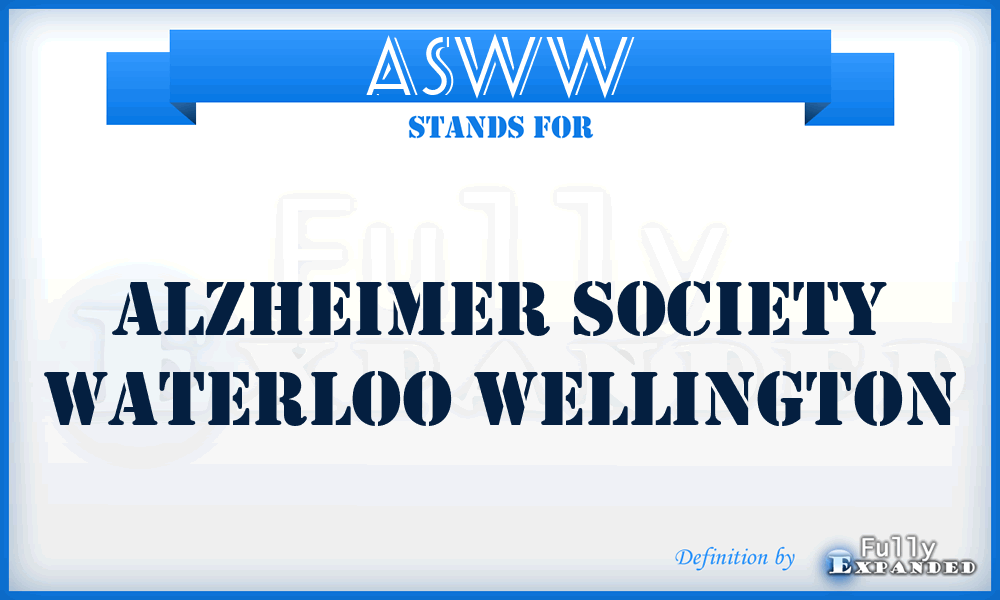 ASWW - Alzheimer Society Waterloo Wellington