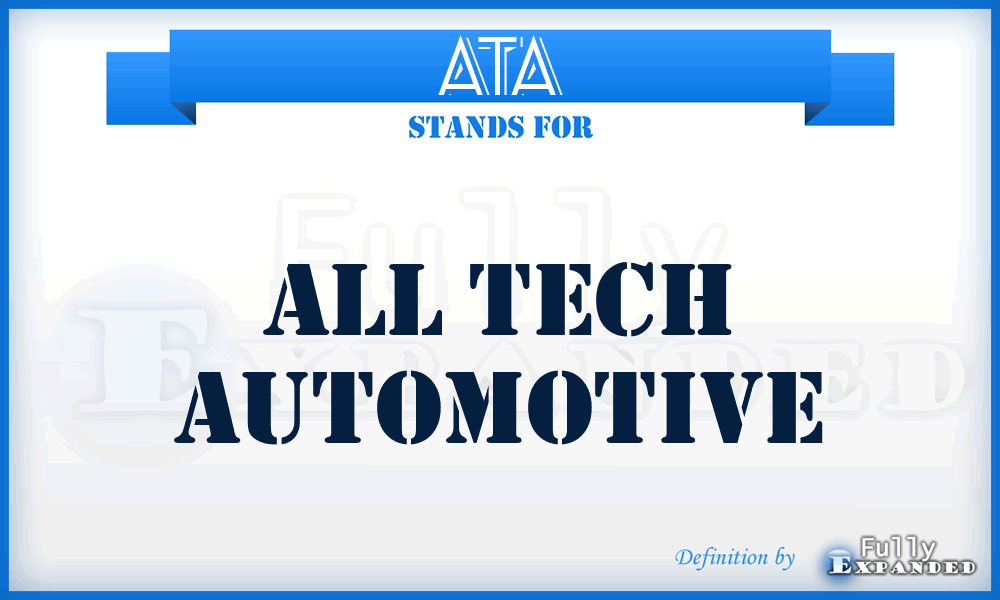 ATA - All Tech Automotive