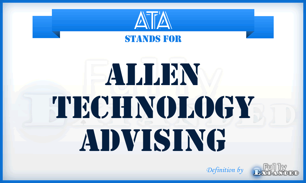 ATA - Allen Technology Advising