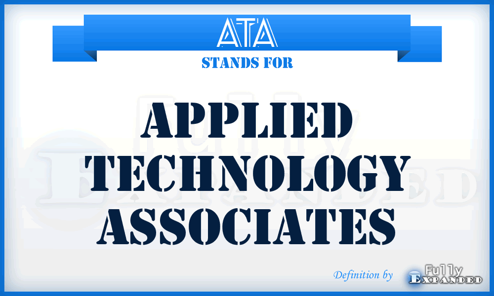 ATA - Applied Technology Associates