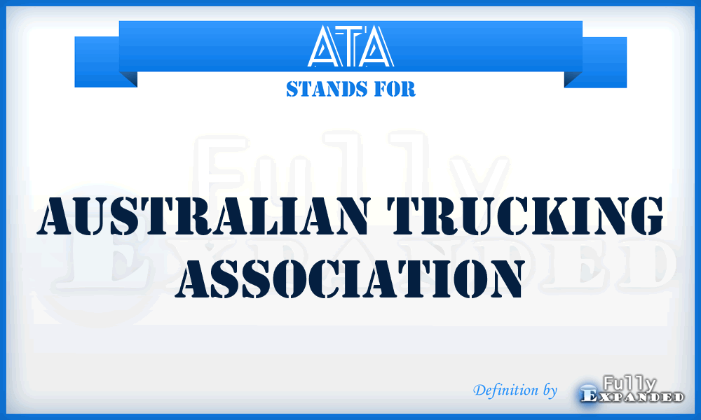 ATA - Australian Trucking Association