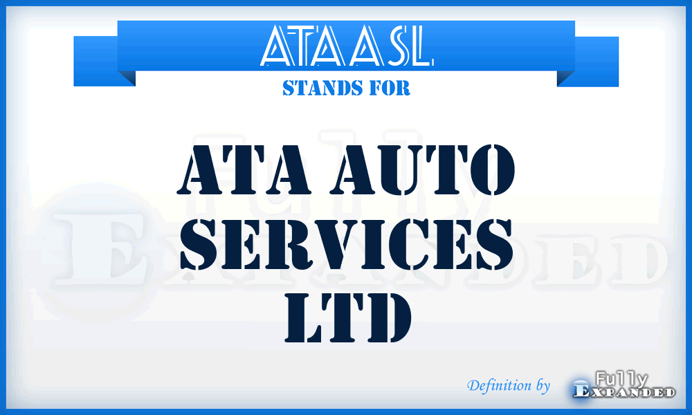 ATAASL - ATA Auto Services Ltd