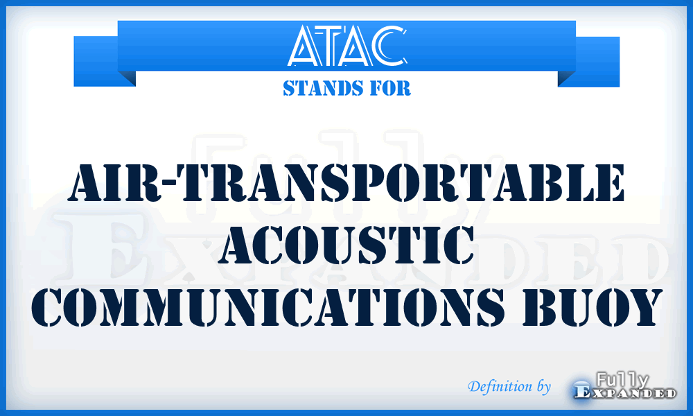 ATAC - Air-Transportable Acoustic Communications buoy