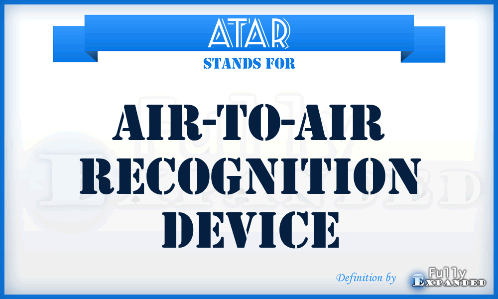 ATAR - Air-To-Air Recognition device