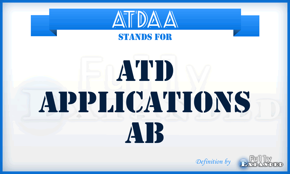 ATDAA - ATD Applications Ab