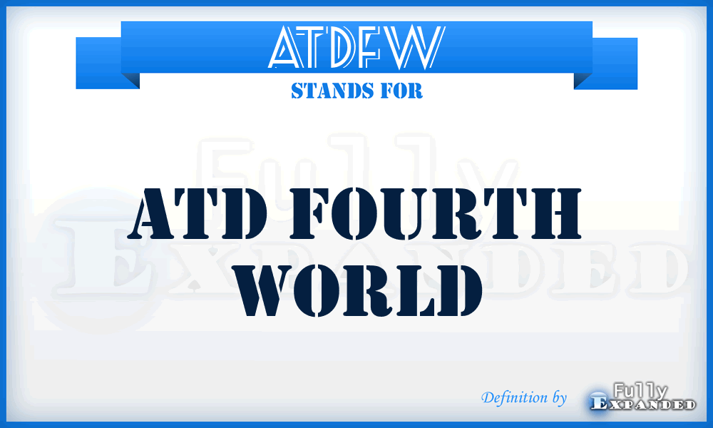 ATDFW - ATD Fourth World