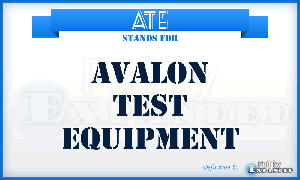 ATE - Avalon Test Equipment