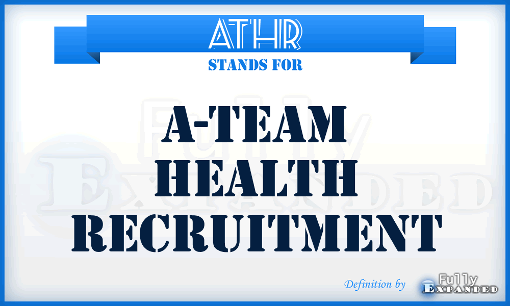 ATHR - A-Team Health Recruitment