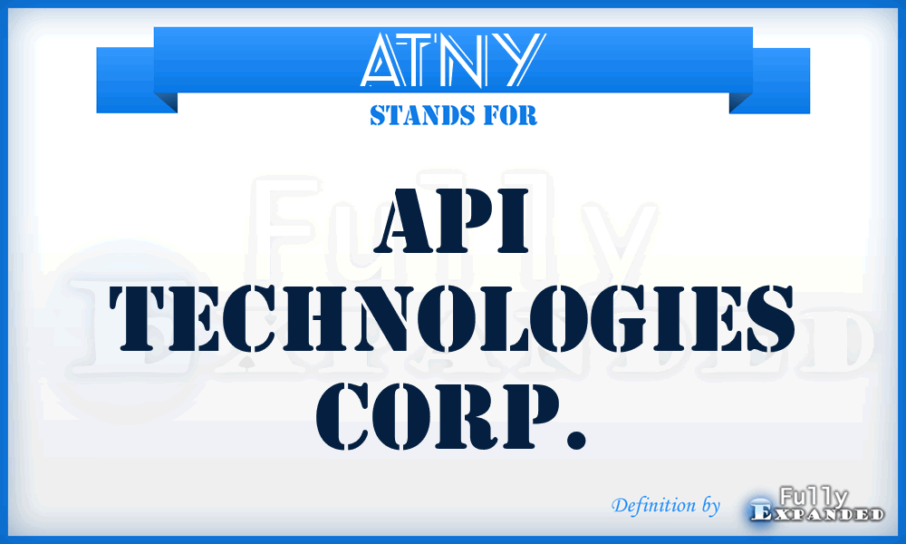 ATNY - API Technologies Corp.