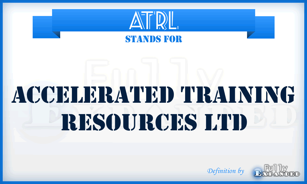 ATRL - Accelerated Training Resources Ltd