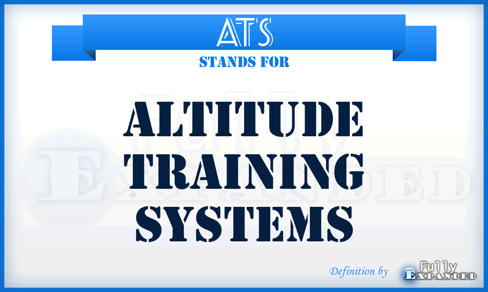 ATS - Altitude Training Systems