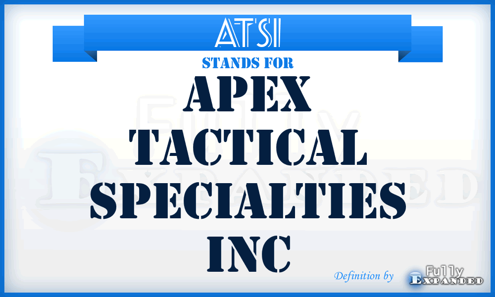 ATSI - Apex Tactical Specialties Inc
