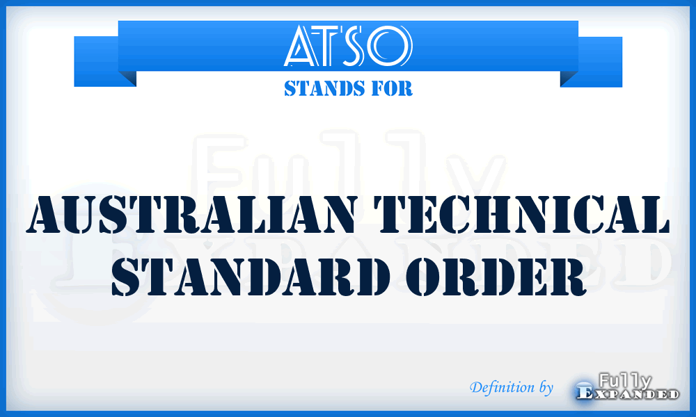 ATSO - Australian Technical Standard Order