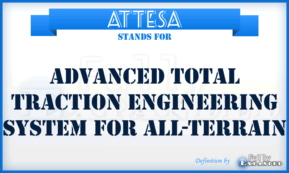 ATTESA - Advanced Total Traction Engineering System for All-Terrain