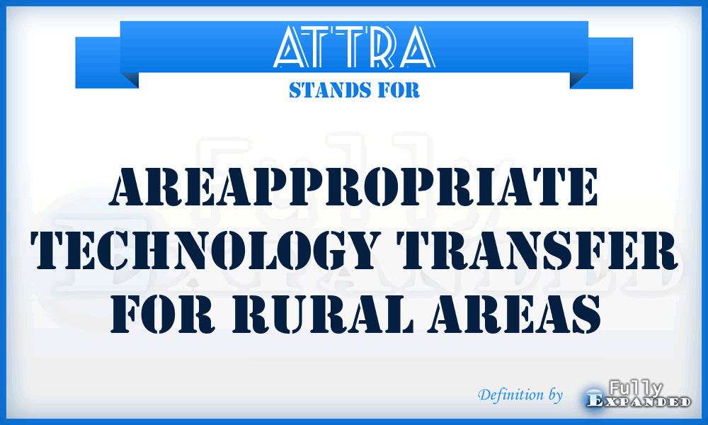 ATTRA - Areappropriate Technology Transfer For Rural Areas