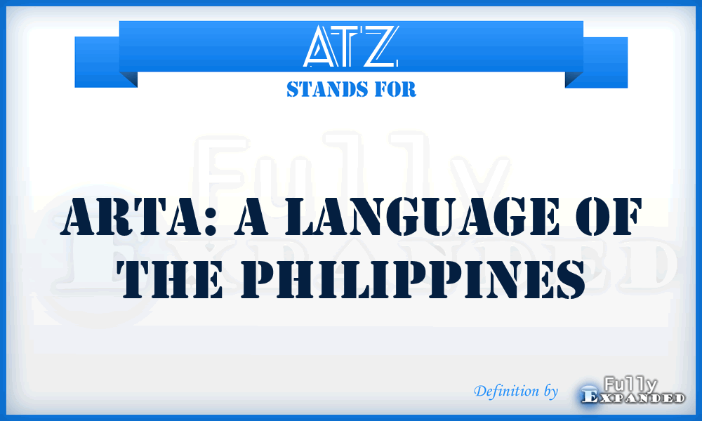 ATZ - ARTA: A language of the Philippines