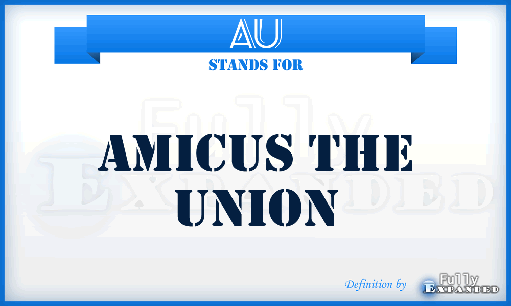 AU - Amicus the Union