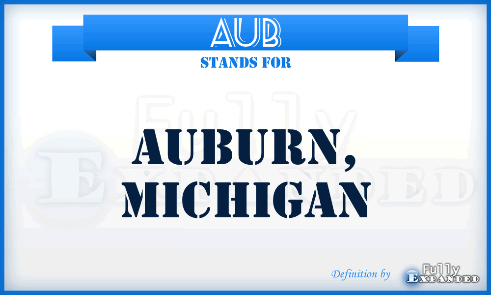 AUB - Auburn, Michigan