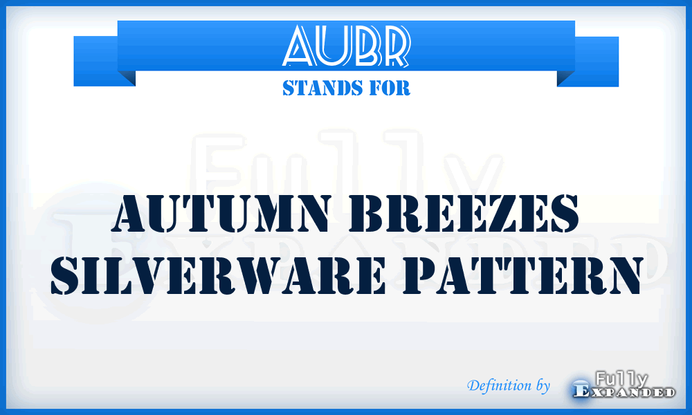 AUBR - Autumn Breezes silverware pattern