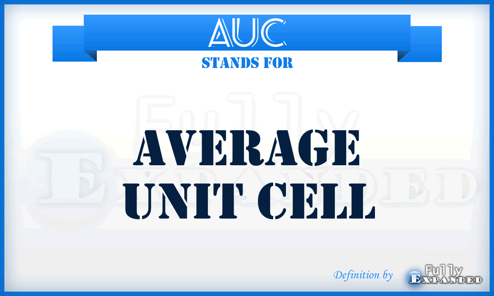 AUC - Average Unit Cell