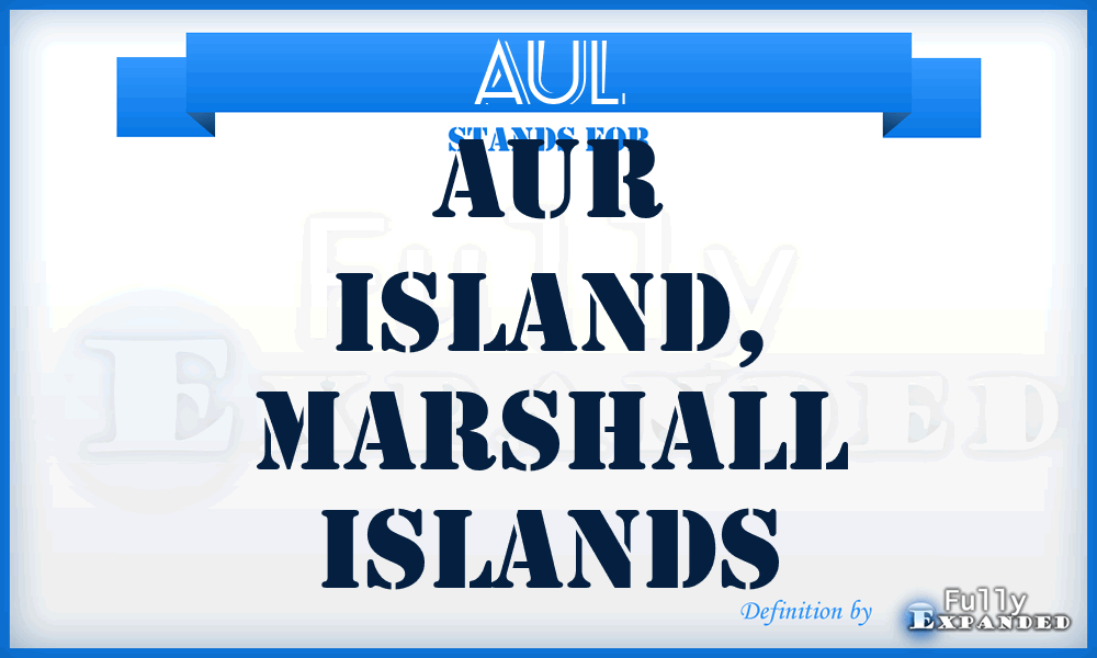 AUL - Aur Island, Marshall Islands