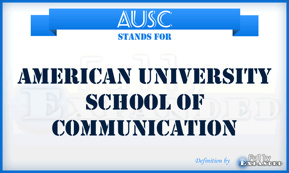 AUSC - American University School of Communication