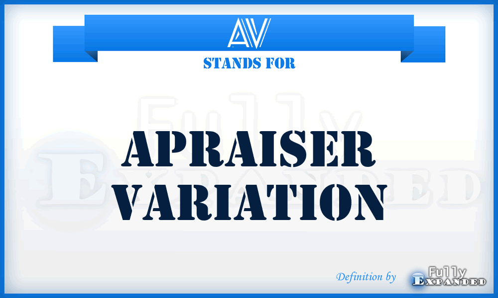 AV - Apraiser Variation