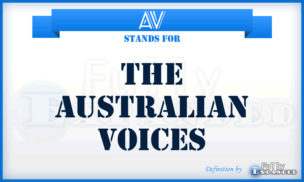 AV - The Australian Voices