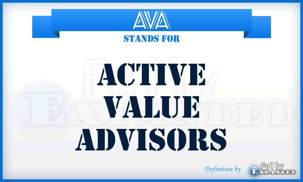 AVA - Active Value Advisors