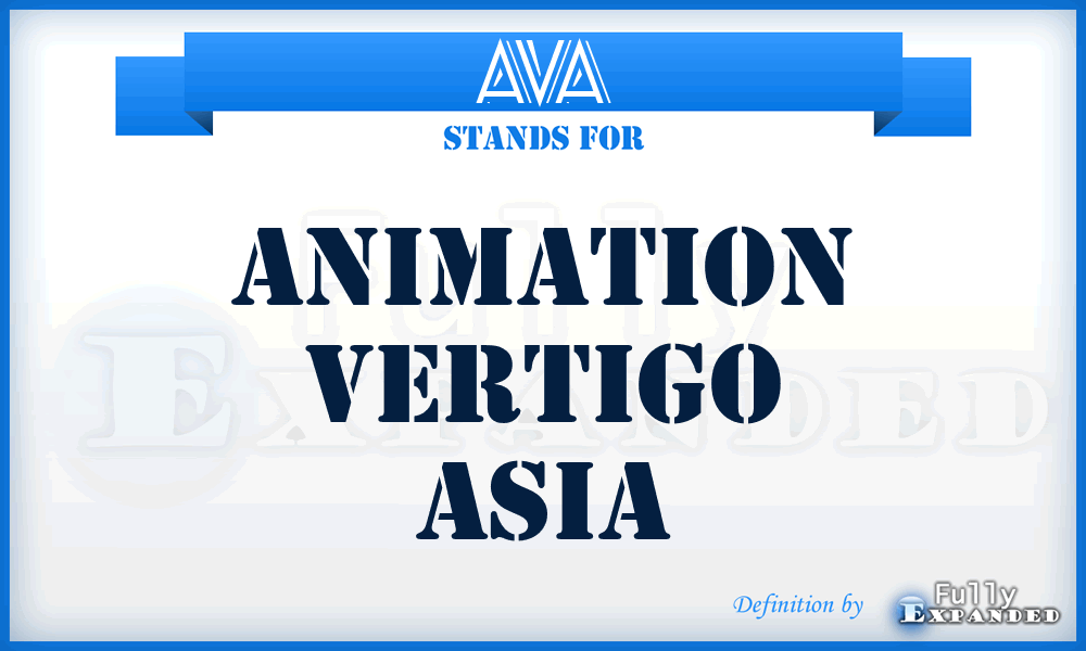 AVA - Animation Vertigo Asia