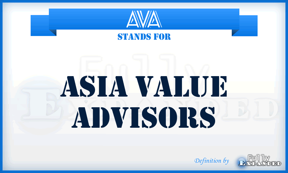 AVA - Asia Value Advisors