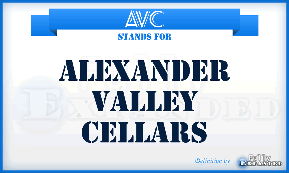 AVC - Alexander Valley Cellars