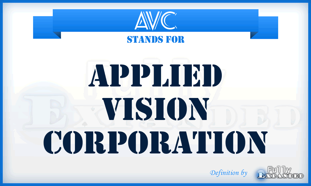 AVC - Applied Vision Corporation