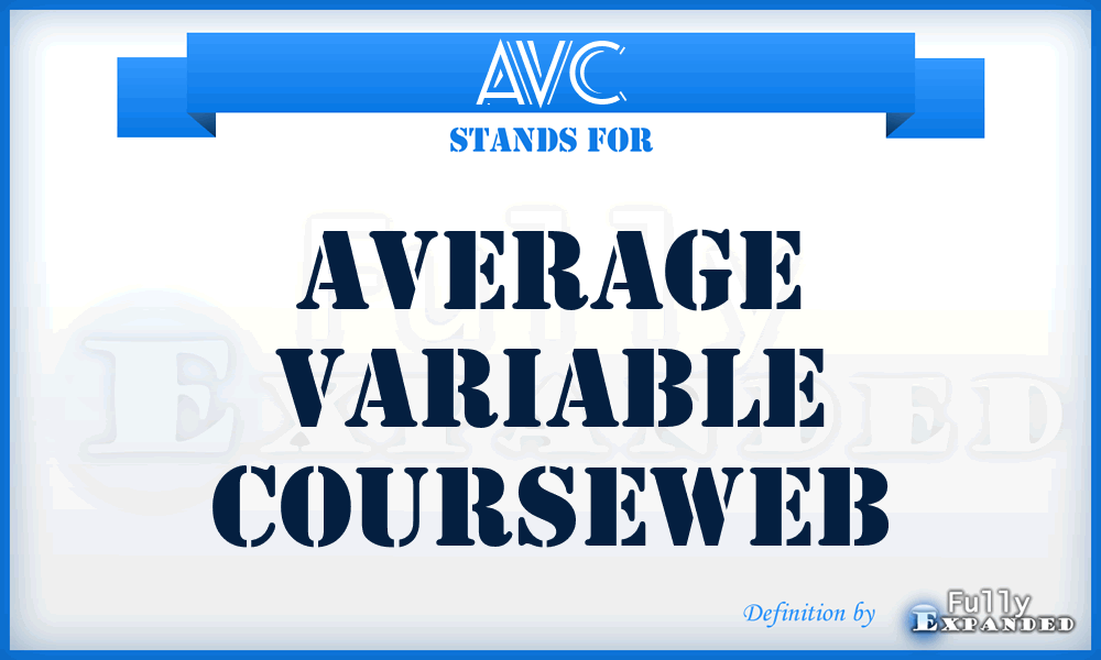 AVC - Average Variable Courseweb