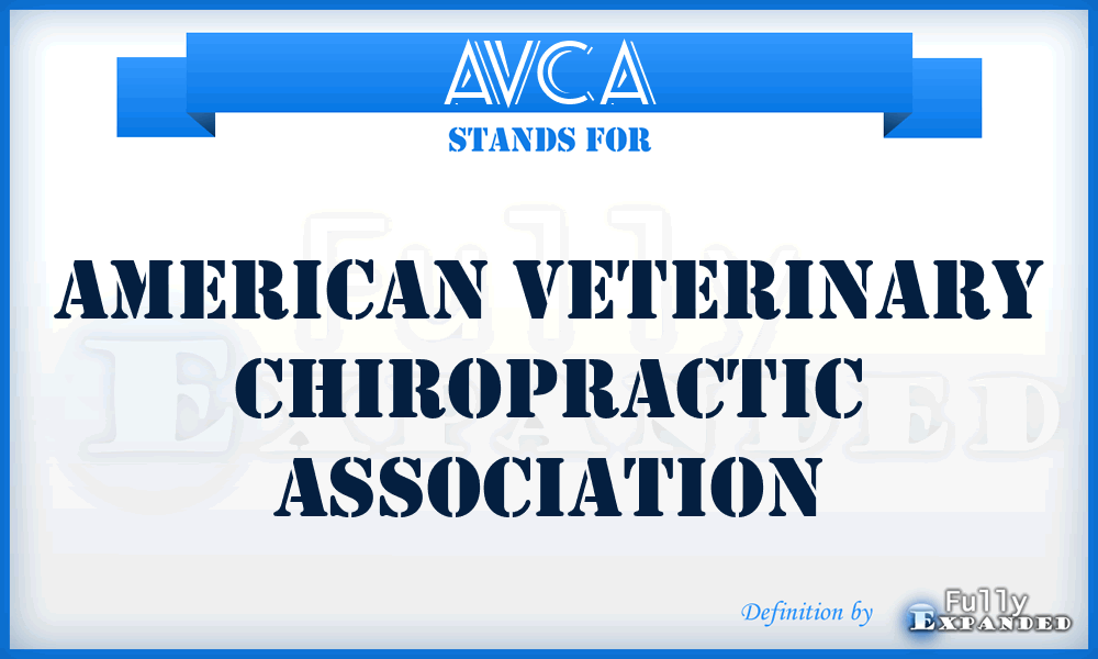 AVCA - American Veterinary Chiropractic Association