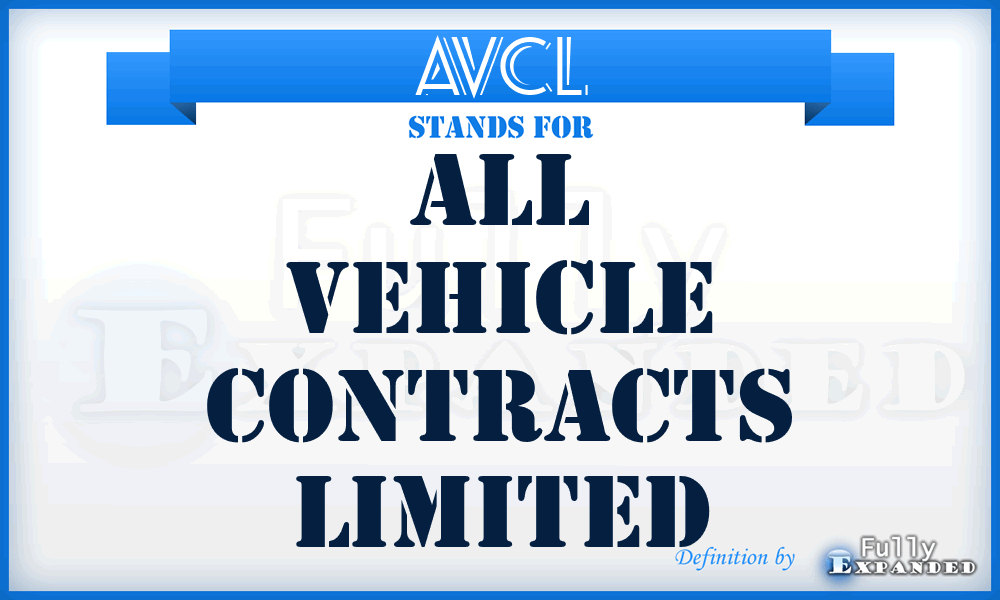 AVCL - All Vehicle Contracts Limited