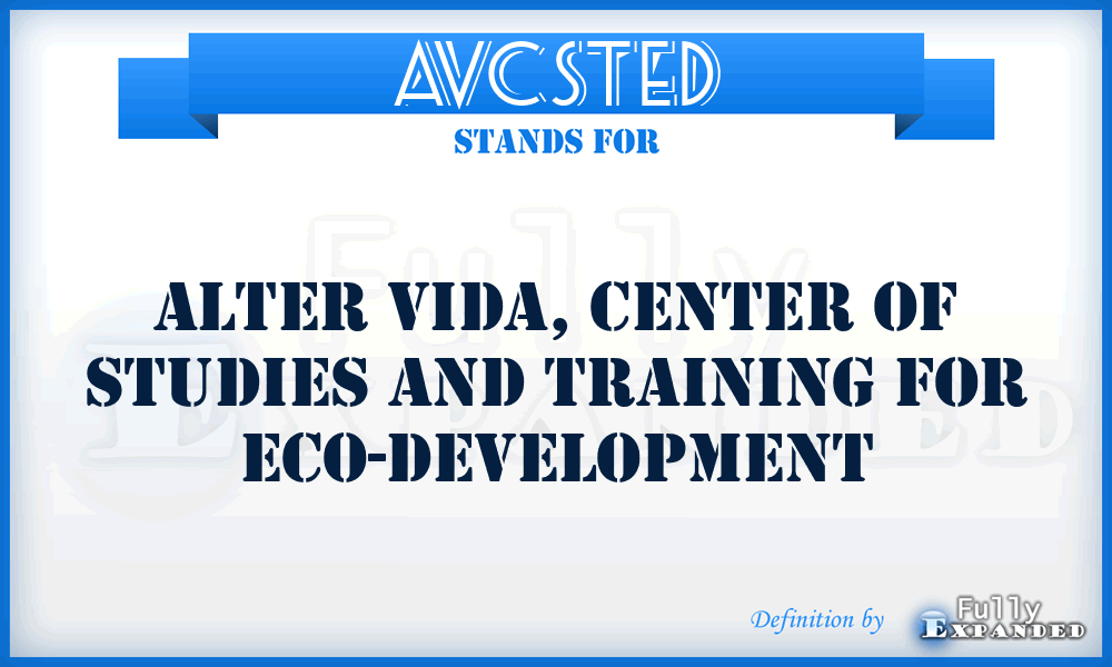 AVCSTED - Alter Vida, Center of Studies and Training for Eco-Development