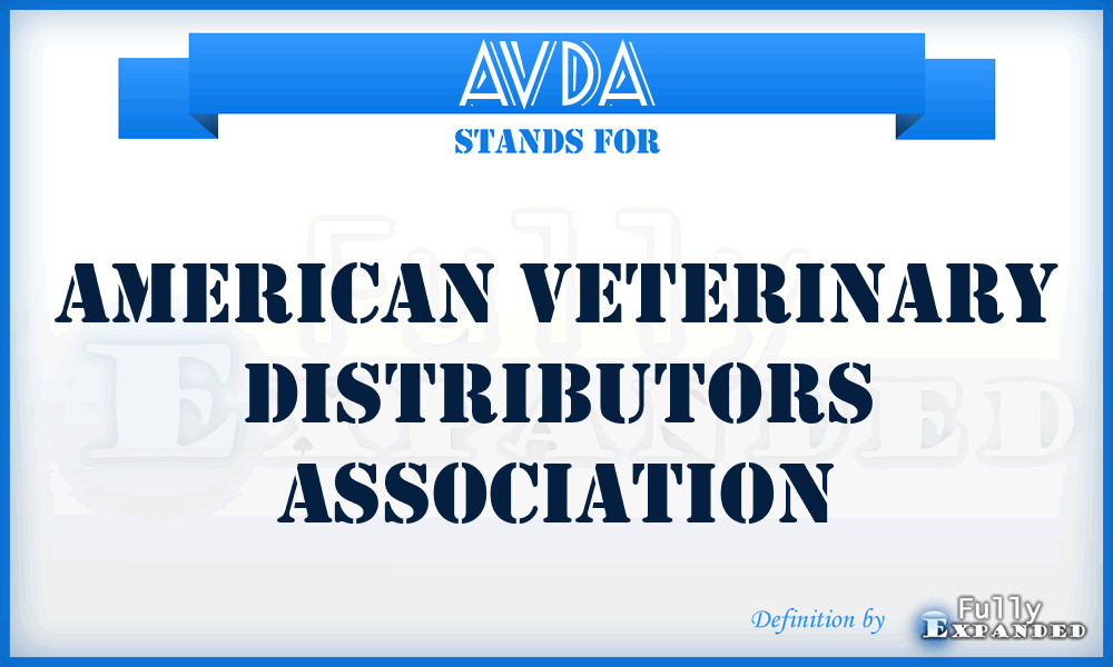 AVDA - American Veterinary Distributors Association