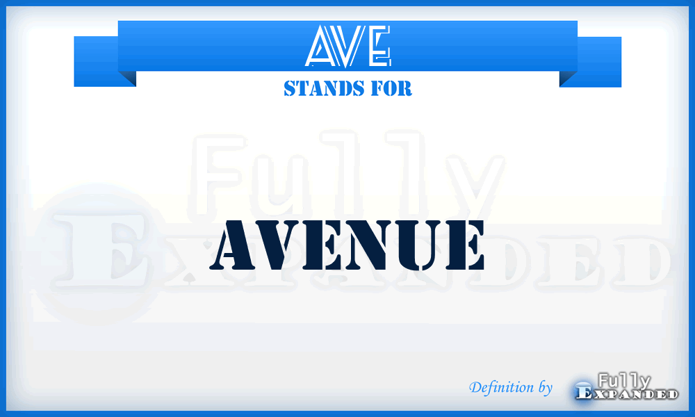 AVE - Avenue