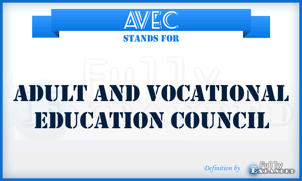 AVEC - Adult and Vocational Education Council