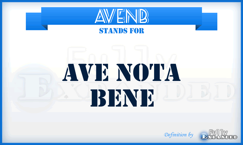 AVENB - AVE Nota Bene