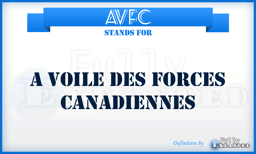 AVFC - A Voile des Forces Canadiennes