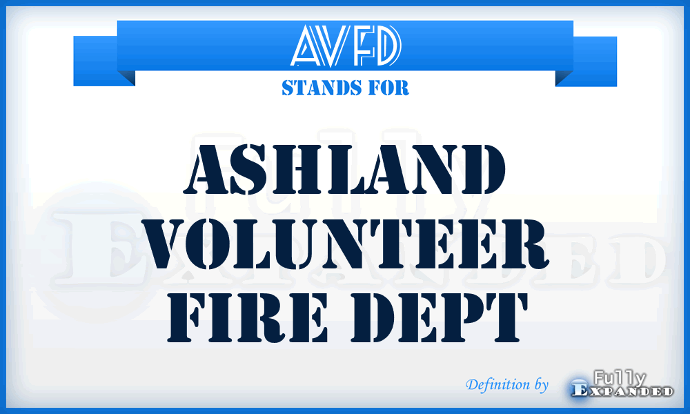 AVFD - Ashland Volunteer Fire Dept