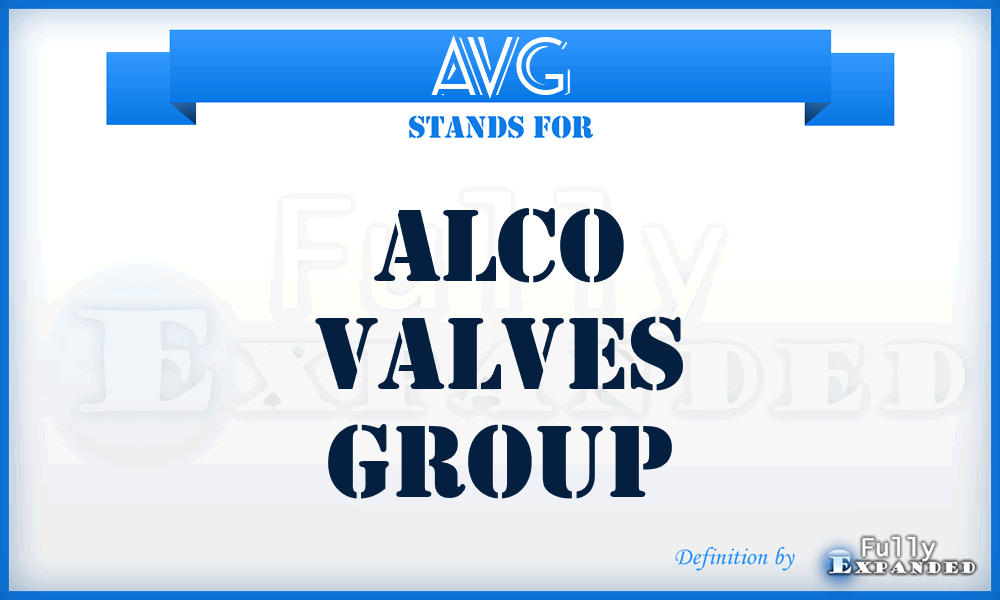 AVG - Alco Valves Group