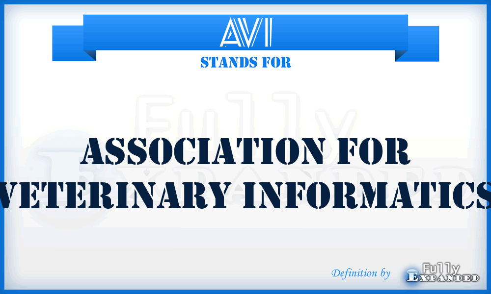 AVI - Association for Veterinary Informatics