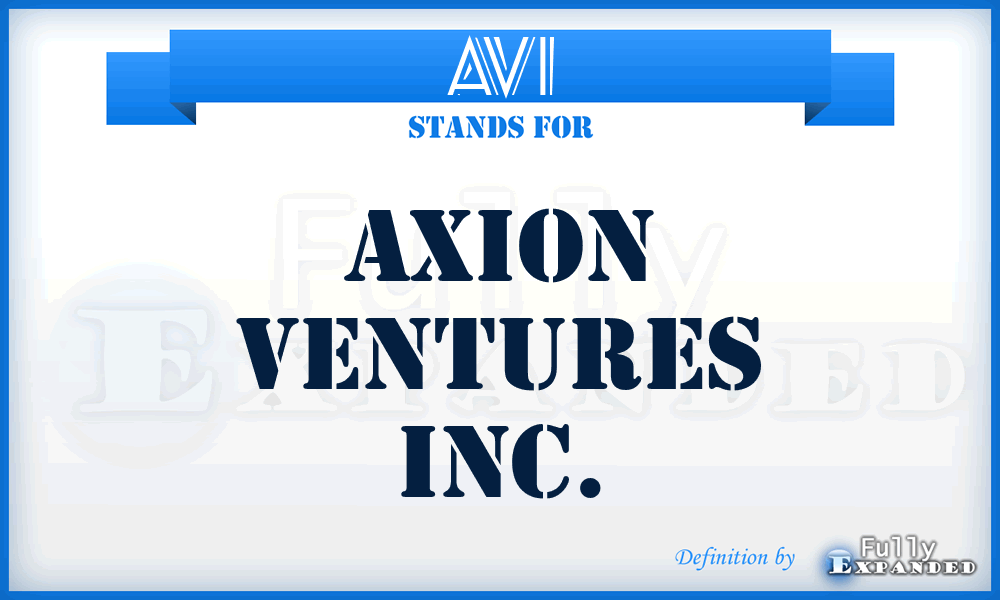 AVI - Axion Ventures Inc.