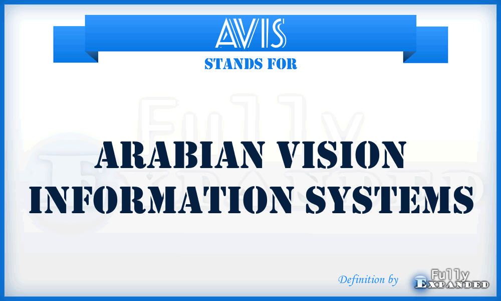 AVIS - Arabian Vision Information Systems