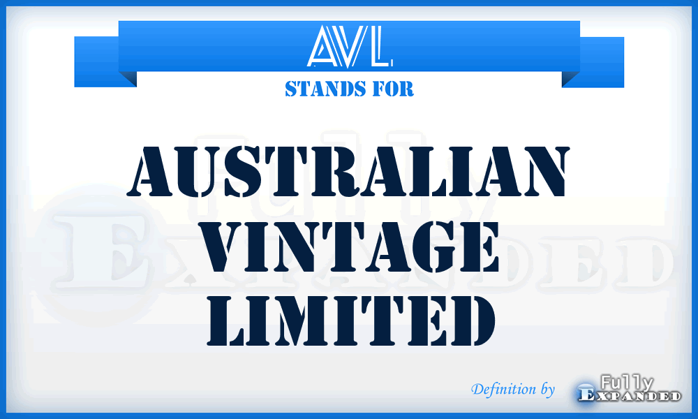 AVL - Australian Vintage Limited